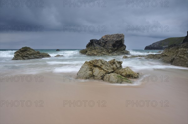 Dark clouds on the coast