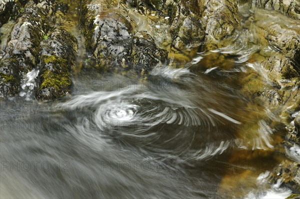 Eddy and rocks in the River Llugwy or Afon Llugwy