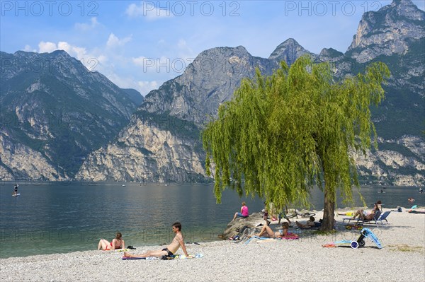 Beach promenade at Lake Garda