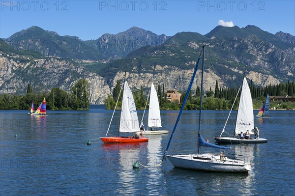 Sailing boats on Lake Garda