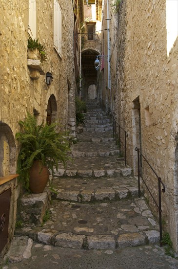 Alley in the historic town centre of Saint-Paul-de-Vence