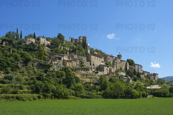 View towards the village of Montbrun-les-Bains