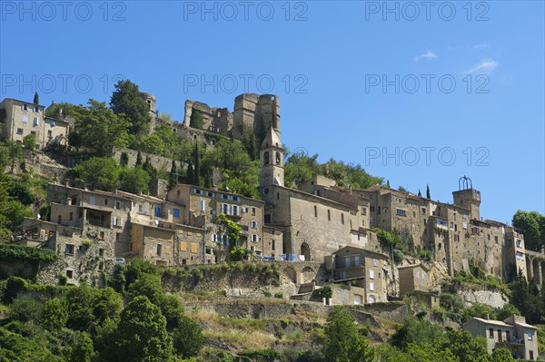View towards the village of Montbrun-les-Bains