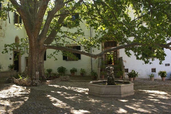 Courtyard with a fountain