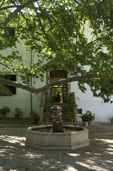 Courtyard with a fountain