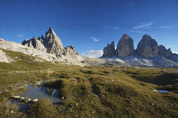 Paternkofel Mountain and the north face of the Three Peaks