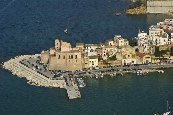 View over the town with the harbour
