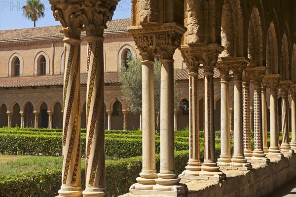 Ornate columns of the cloister