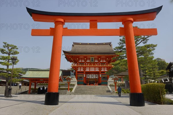 Torii outside the Fushimi Inari Taisha Shinto shrine