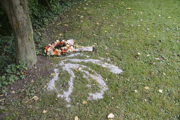 Plot in a cemetery for the spreading of ashes of the deceased