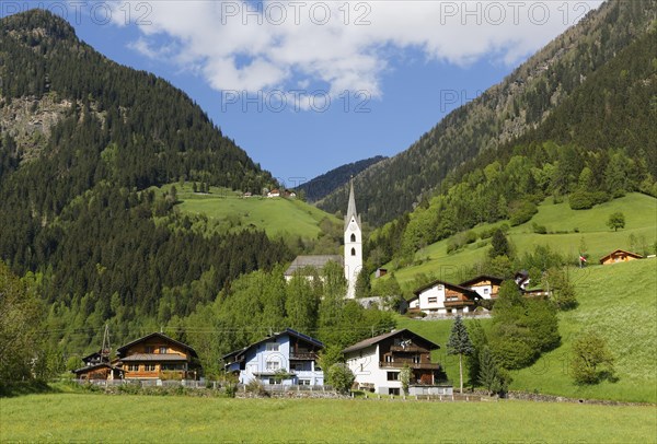 View over a village