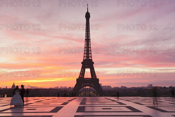 Trocadero with the Eiffel Tower