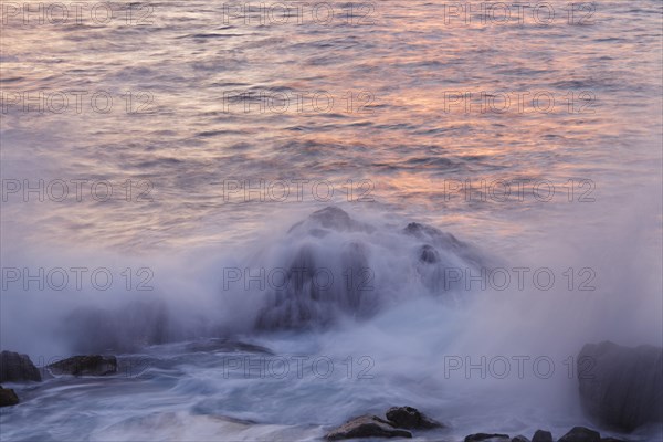 Surf on the rocky coast