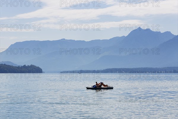 Pedal boat on Lake Wolfgang