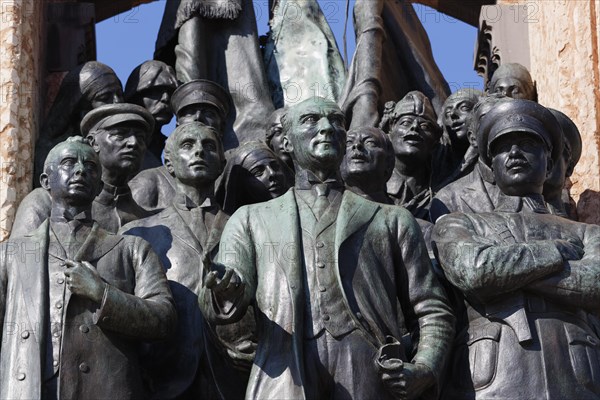 Mustafa Kemal Atatuerk with comrades