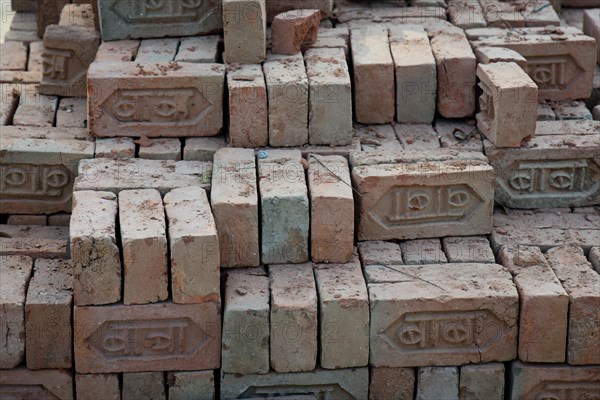 Bricks with Devanagari script