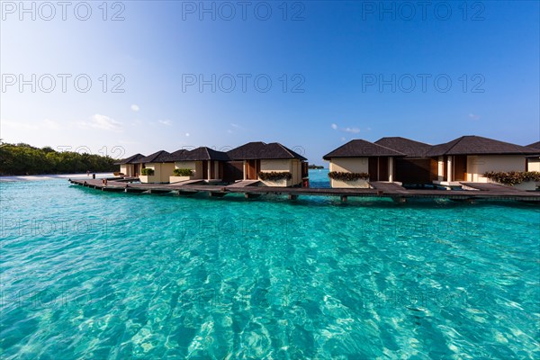 Water bungalows on Paradise Island