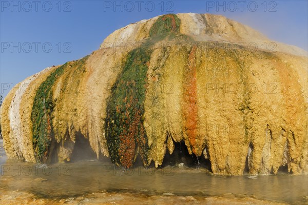 Calcium deposits on the fountain of Karahayit