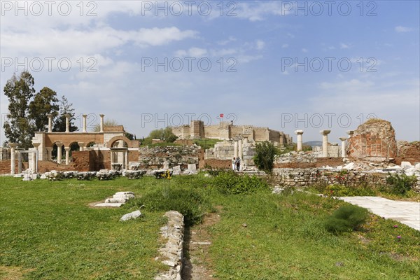 Basilica of St. John of Ephesus and the Citadel on Ayasoluk Hill