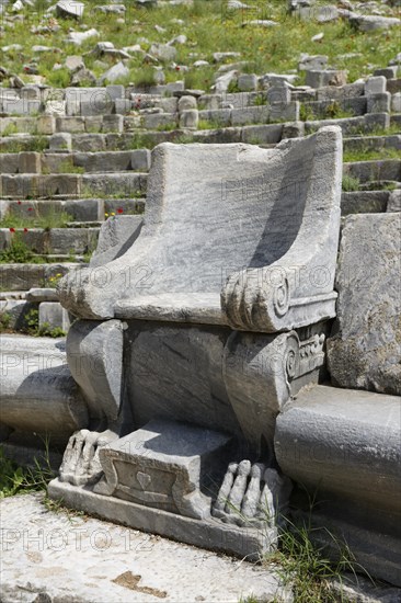 Seat of honour in the Theatre of Priene