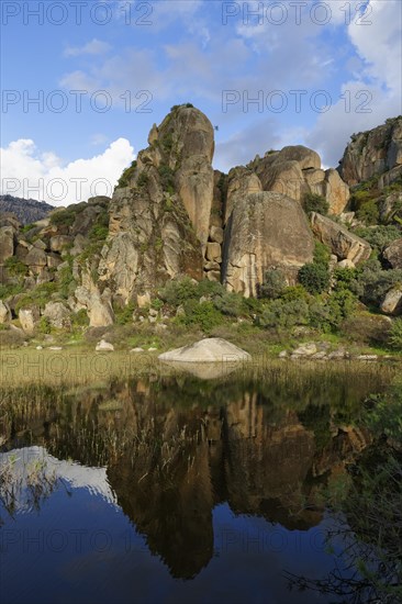 Rock formations at the lakeside