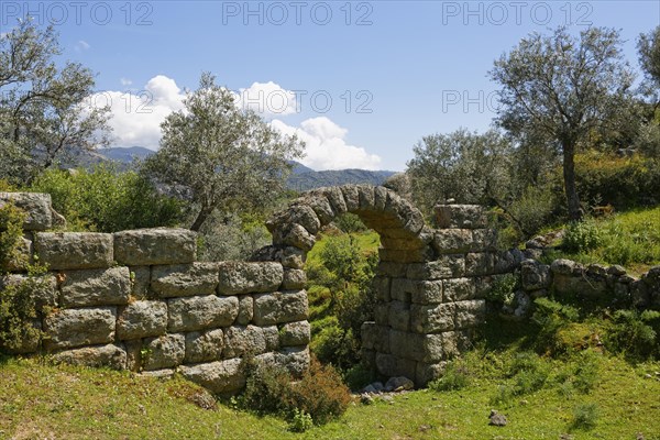 Remains of the city wall of ancient Heraclea