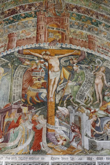 Lebendes Kreuz frescoes