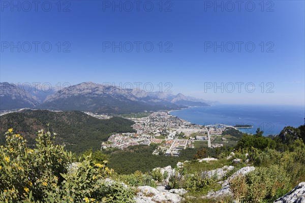 View from Mt. Calistepe over Kemer with Taurus Mountains