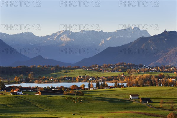 Autumn morning in the foothills of the Alps