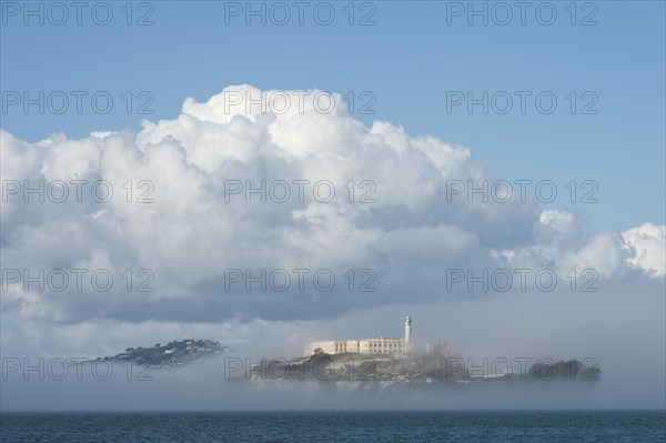 Alcatraz Island in the fog