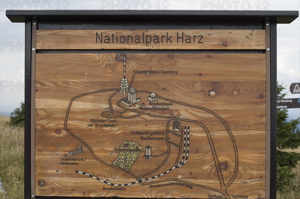 Map of the Mt Brocken summit plateau area