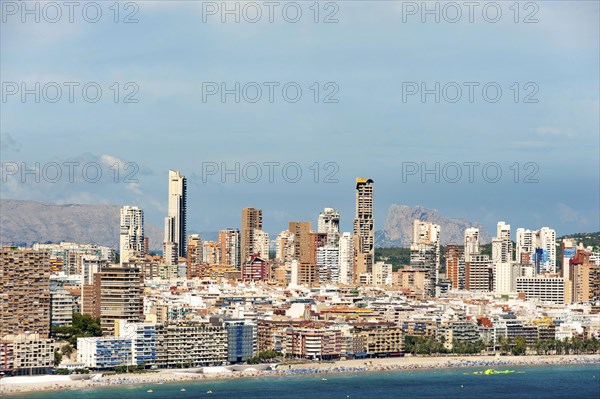View of Benidorm with the beach