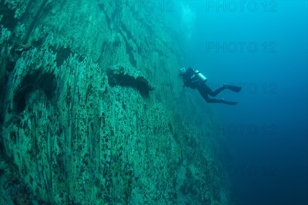 Scuba diver in Barracuda Lake