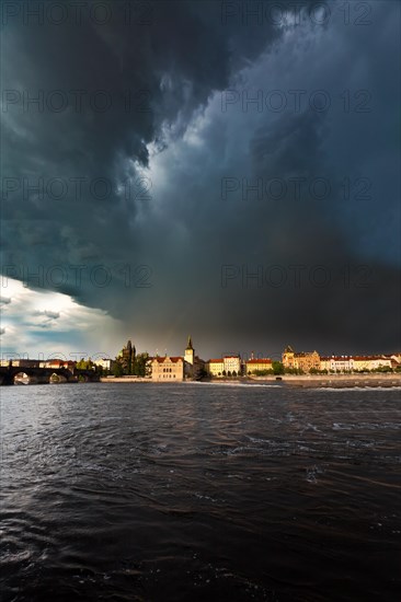 Moldova River during a thunderstorm