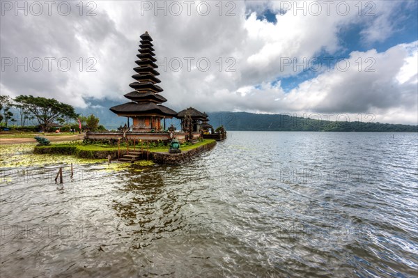 Pura Ulun Danu Bratan temple with a Balinese pagoda