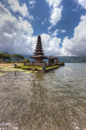 Pura Ulun Danu Bratan temple with a Balinese pagoda