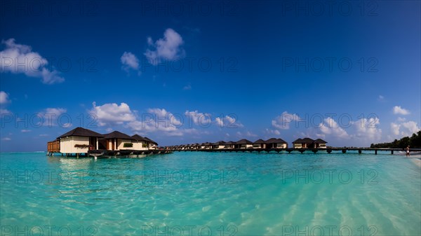 Water bungalows on Paradise Island or Lankanfinolhu