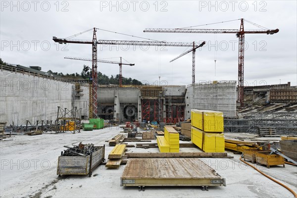 Construction site of the new hydropower plant in Rheinfelden