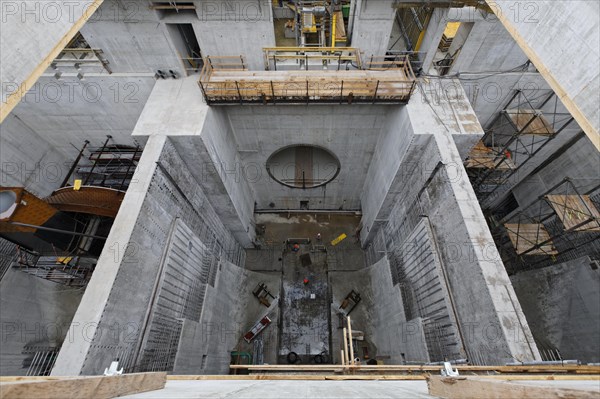 Construction site of the new hydropower plant in Rheinfelden