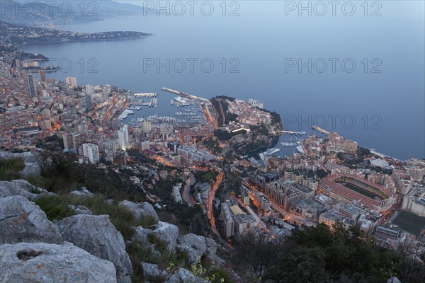 View from Tete de Chien over the Principality of Monaco