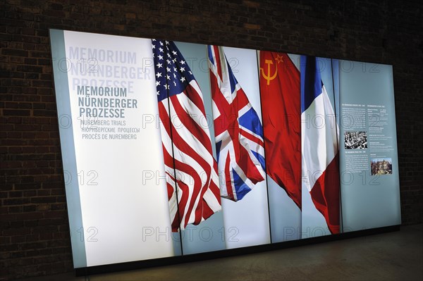 Lightboard for the Memorium Nuremberg Trials exhibition in the entrance hall of the Documentation Centre Nazi Party Rally Grounds