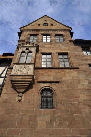 Facade with a bay window