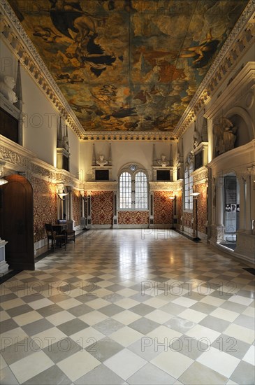 Restored Hirsvogel Hall with a canvas ceiling