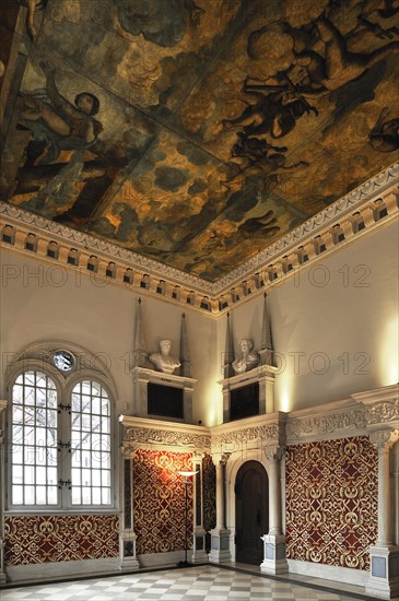 Restored Hirsvogel Hall with a canvas ceiling