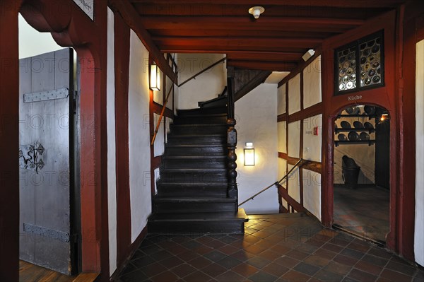 Stairs to the studio on the first floor