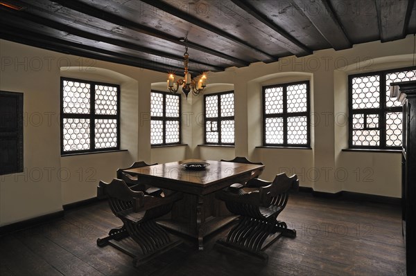 Parlour room display with a fireplace