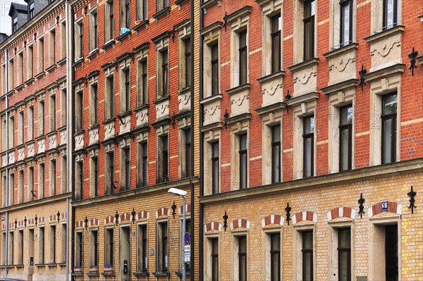 Facades of workers' dwellings from the 19th century