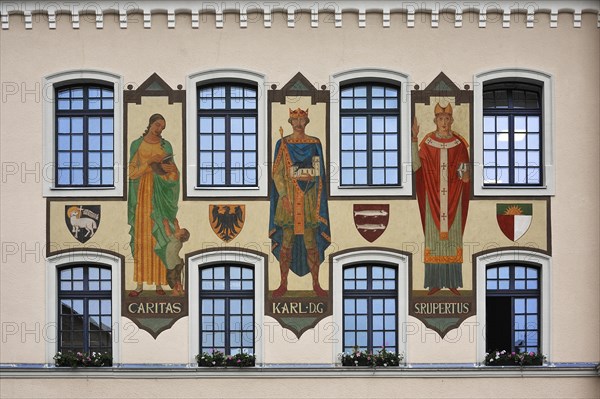 Three large frescoes by Josef Hengge