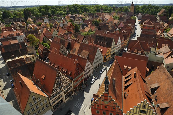 View from the tower of St. George's Church on the Segringer Strasse street