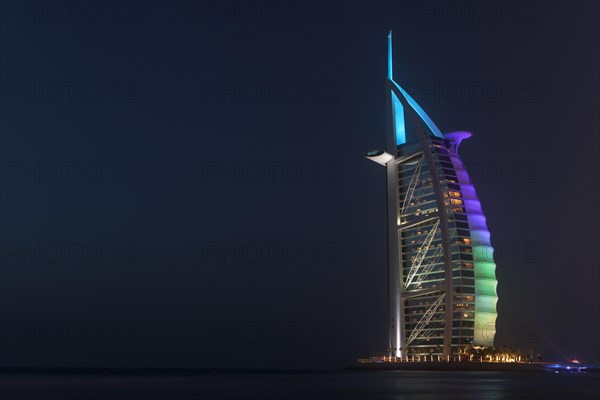 Burj al Arab Hotel at night